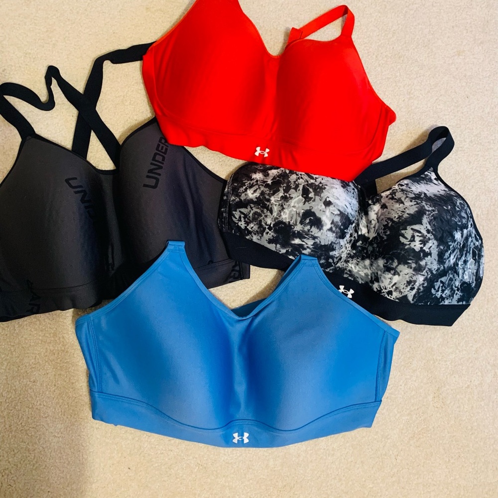 NWOT-Under Armour Sports Bra Collection - Red, Black, Blue, Black/White
